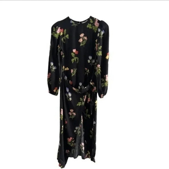 Reformation Reza Midi Dress in Night Bloom B182 - Picture 4 of 5